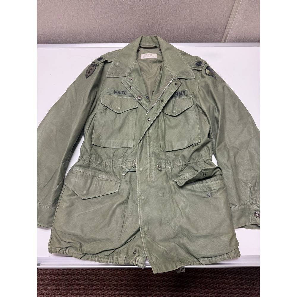 Vintage 1958 US Army M-1951 Field Jacket M51 Korean War 1st Armored Div Medium